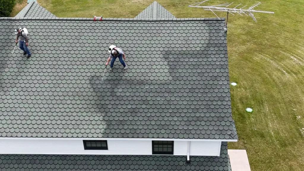 An image of a house's roof being protected by GoNano.